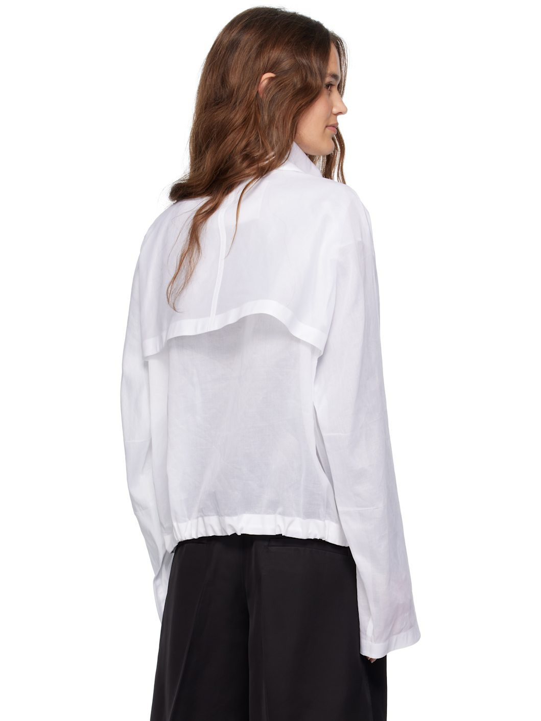 White Cotton Muslin Jacket - 3