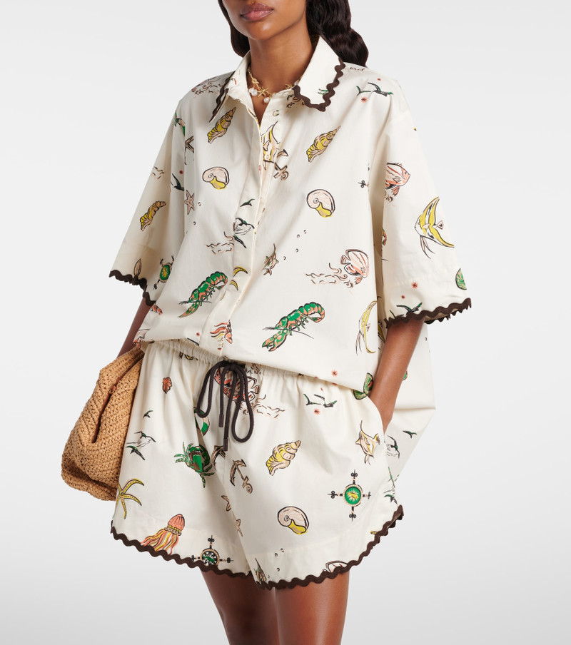 ALÉMAIS Printed oversized cotton shirt outlook