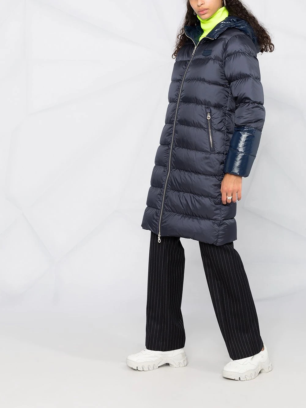 mid-length puffer coat - 6