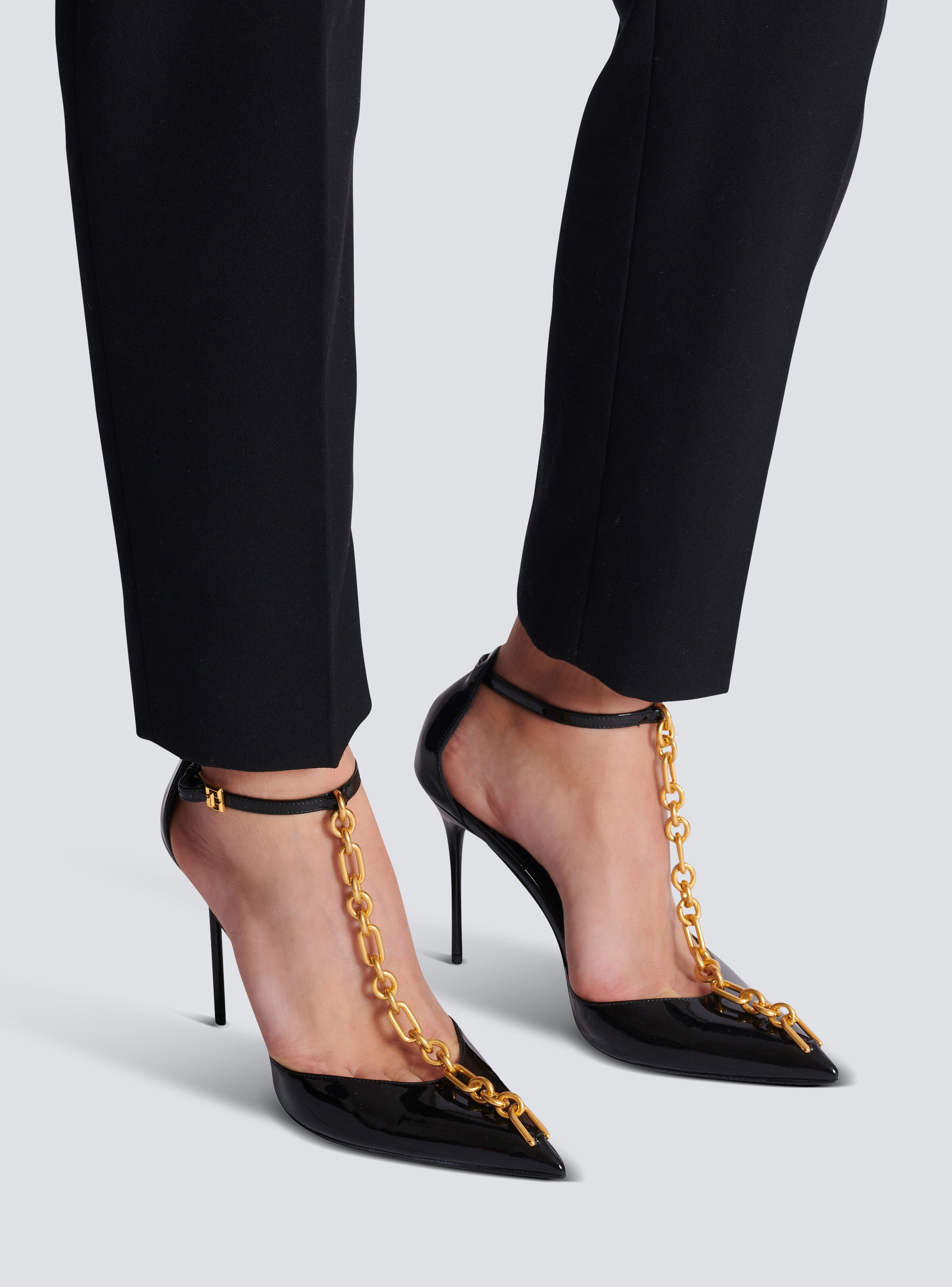 Sync patent leather stilettos with pointed toe - 8