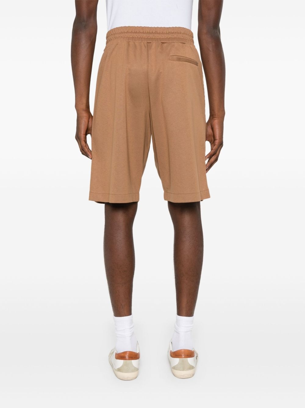 drawstring-waist track shorts - 4