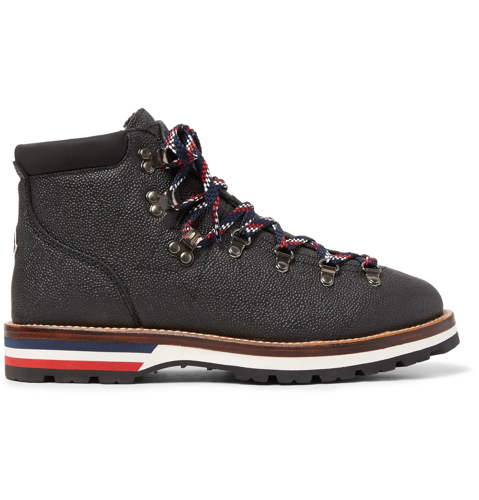 Peak Pebble-Grain Leather Hiking Boots - 1