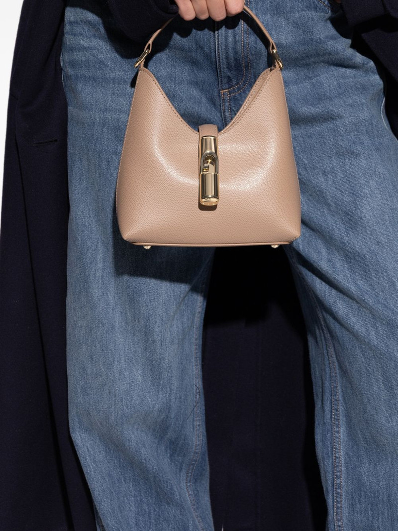 FURLA mini Iride lock leather tote bag outlook