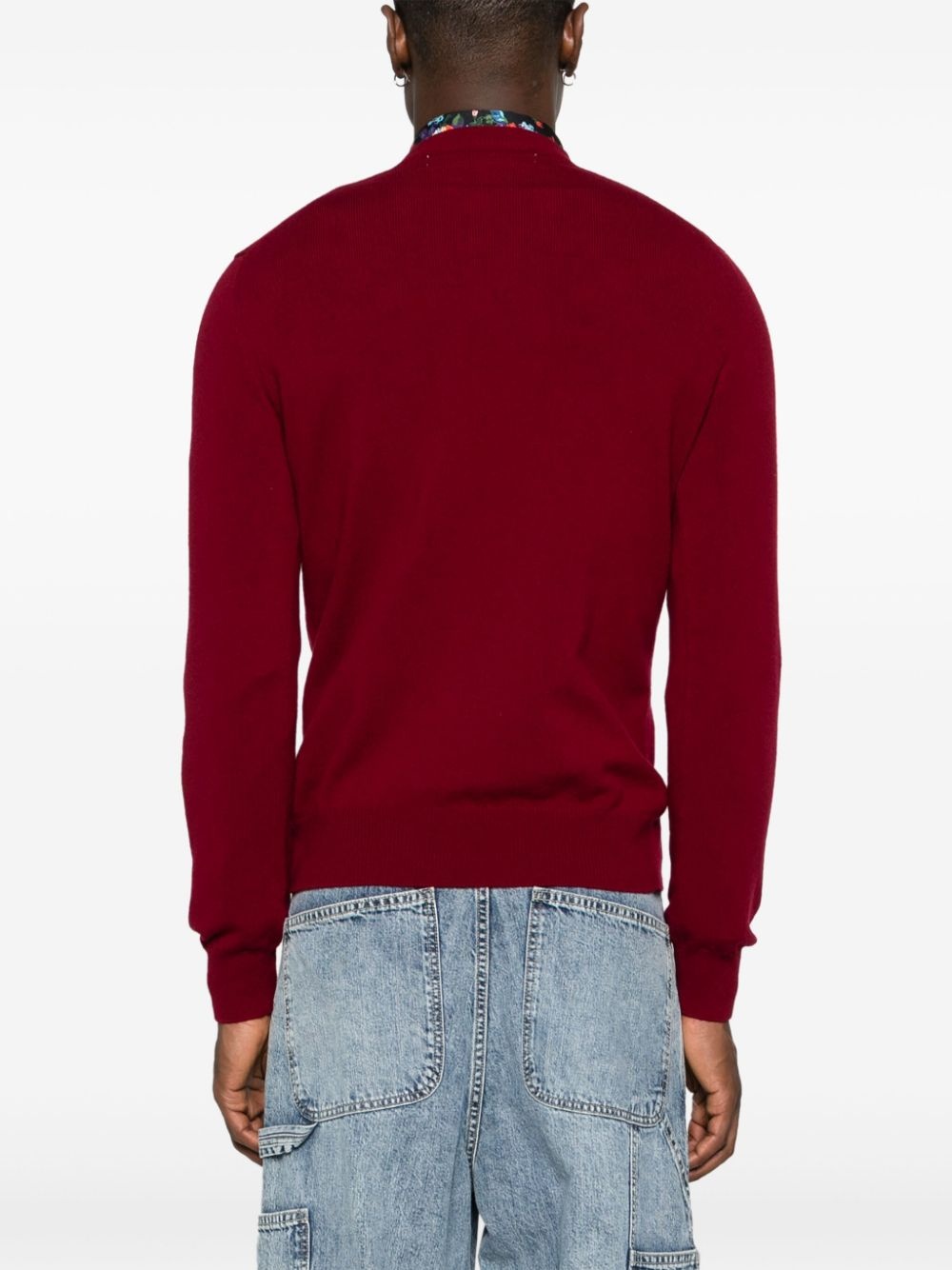 heart-patch wool jumper - 5