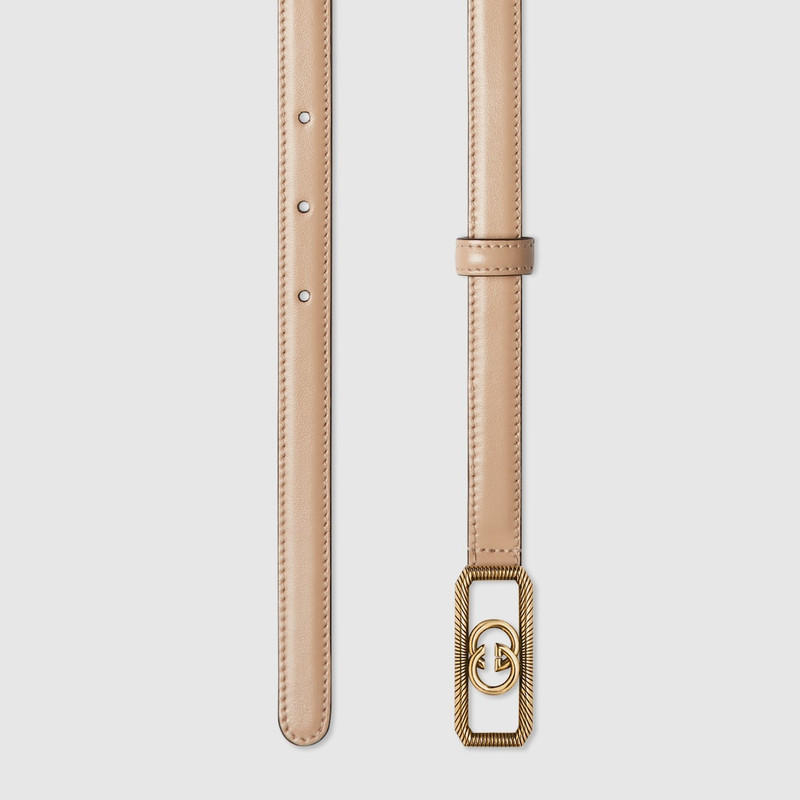 GUCCI Thin belt with Interlocking G buckle outlook