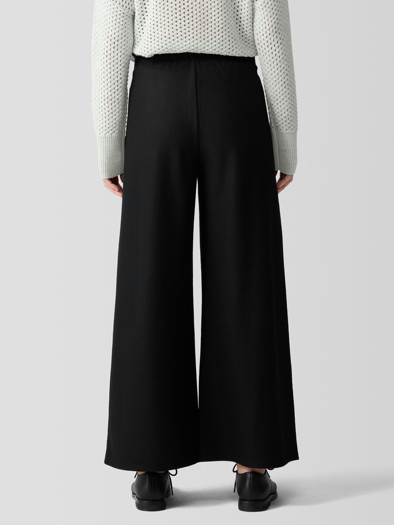 Felted Wool Jersey Wide-Leg Pant 4