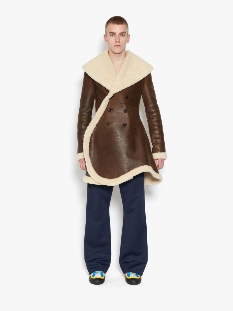 JW Anderson BUMPER-TUBE SHEARLING PEACOAT outlook