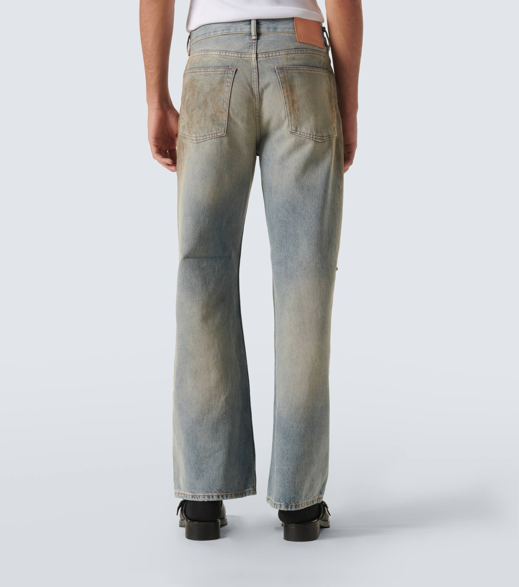 2021M distressed wide-leg jeans - 4