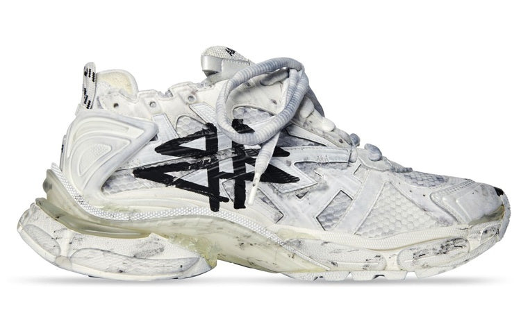 (WMNS) Balenciaga Runner Graffiti 'White' 677402W3RBQ9010 - 2