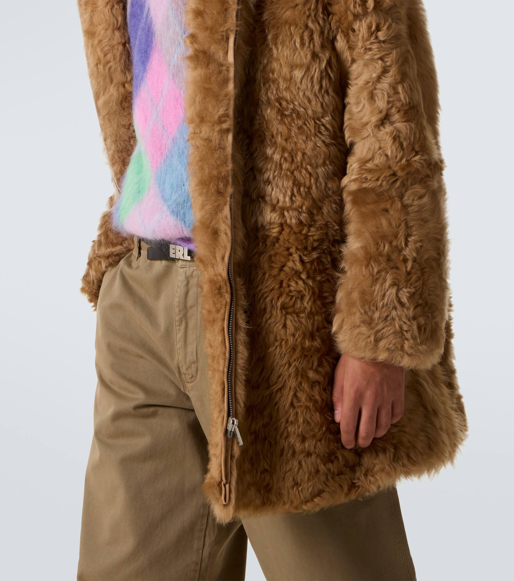 Hooded shearling coat - 6