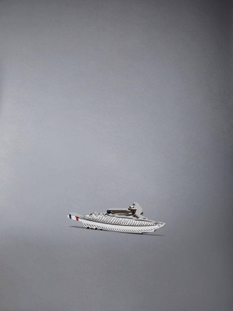 STERLING SILVER FEATHER TIE BAR 3