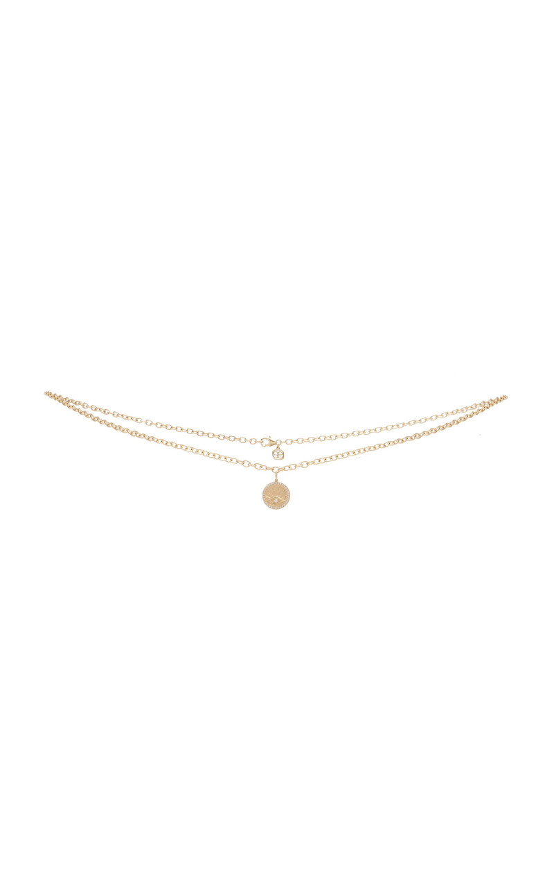 Exclusive Evil Eye 14K Yellow Gold Diamond Belly Chain gold 1