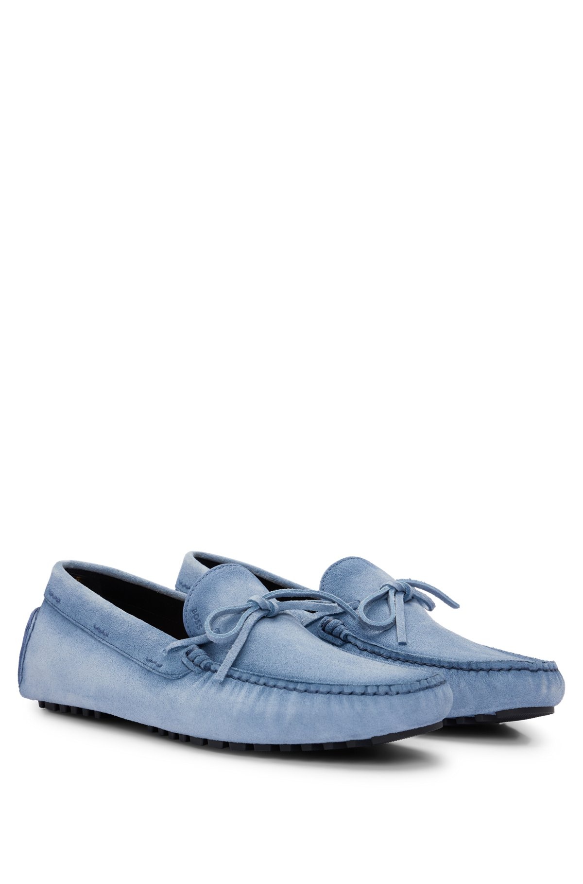 SUEDE MOCCASINS WITH BUCKLED UPPER STRAP - 2
