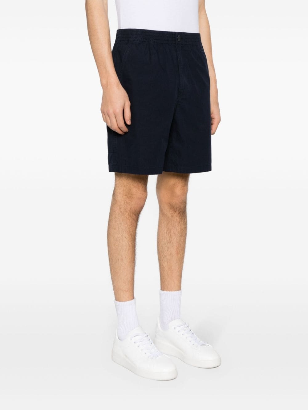 elasticated-waist cotton shorts - 3