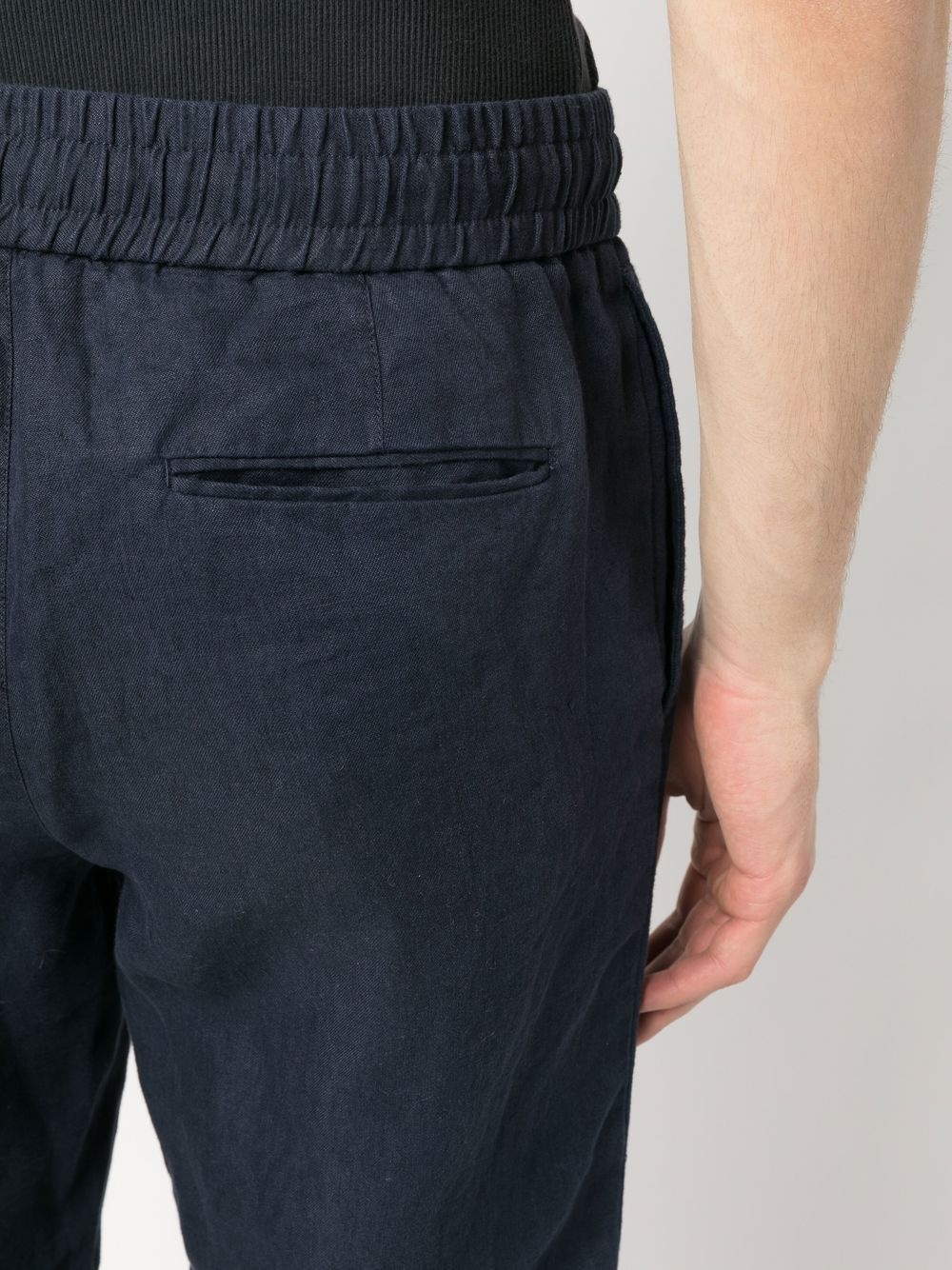 linen straight-leg trousers - 5