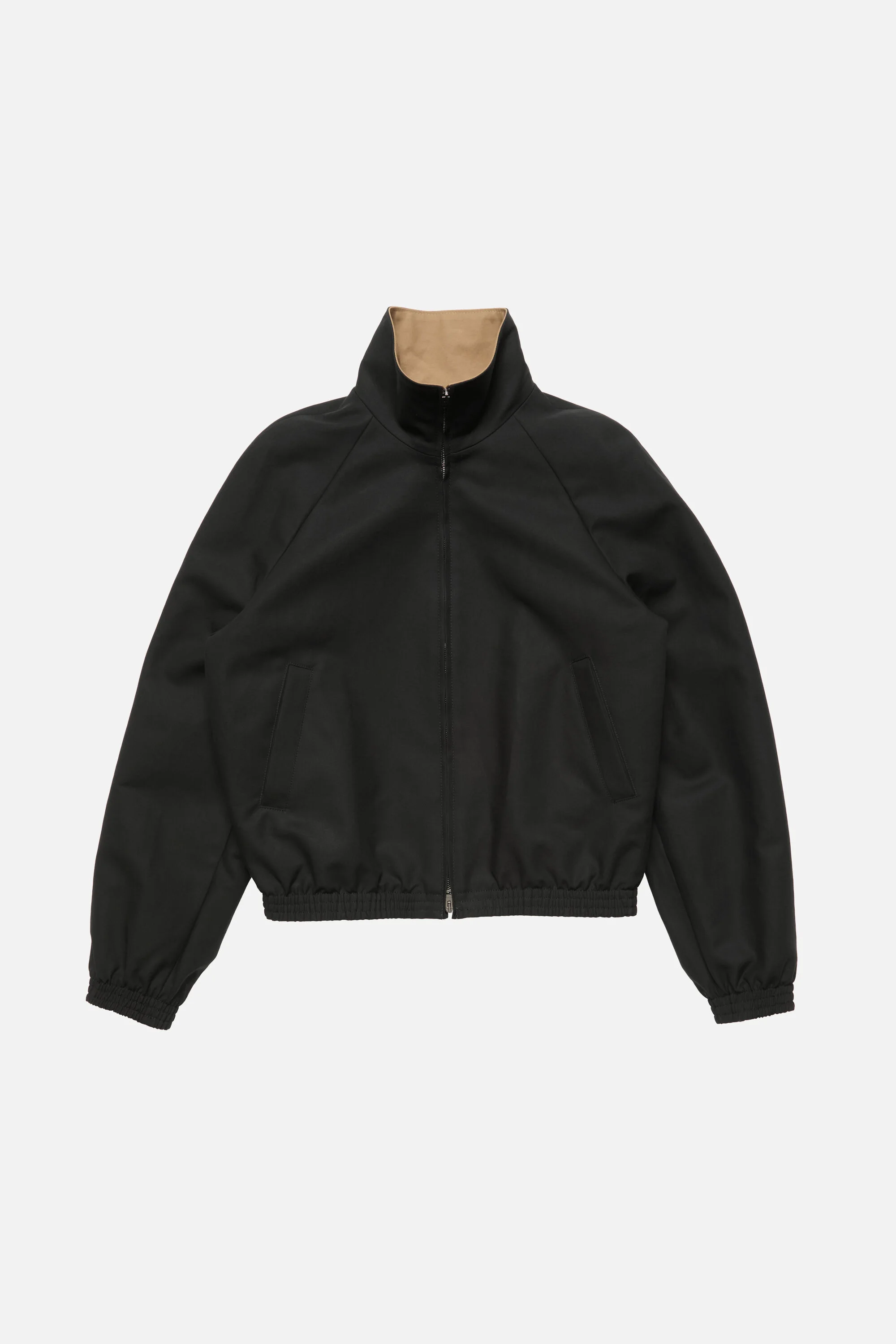Satin logo jacket - Black - 1