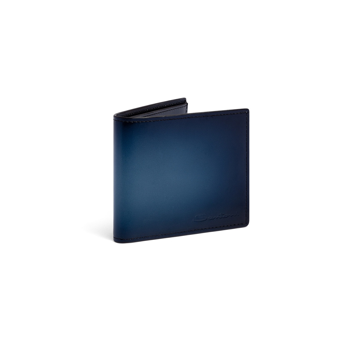 Blue leather wallet - 5