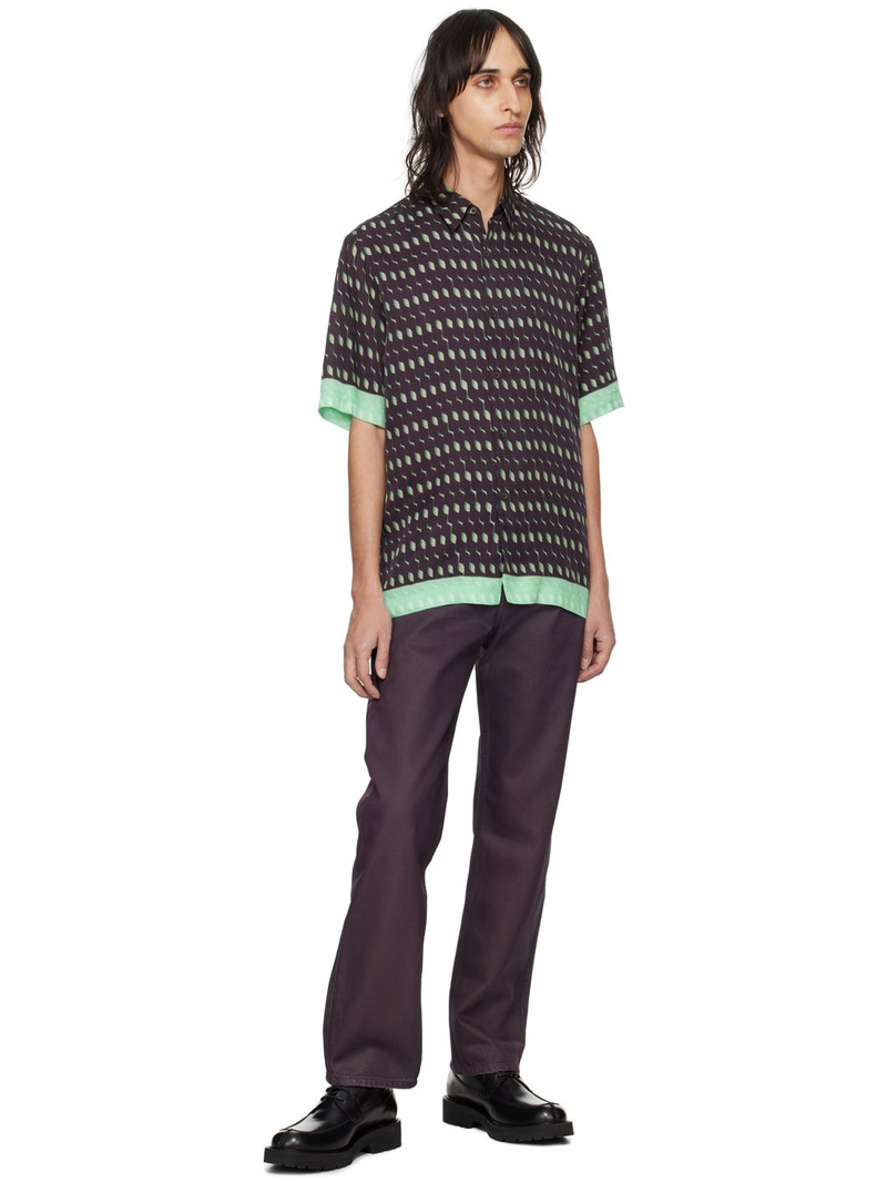 Dries Van Noten Brown Graphic Shirt outlook