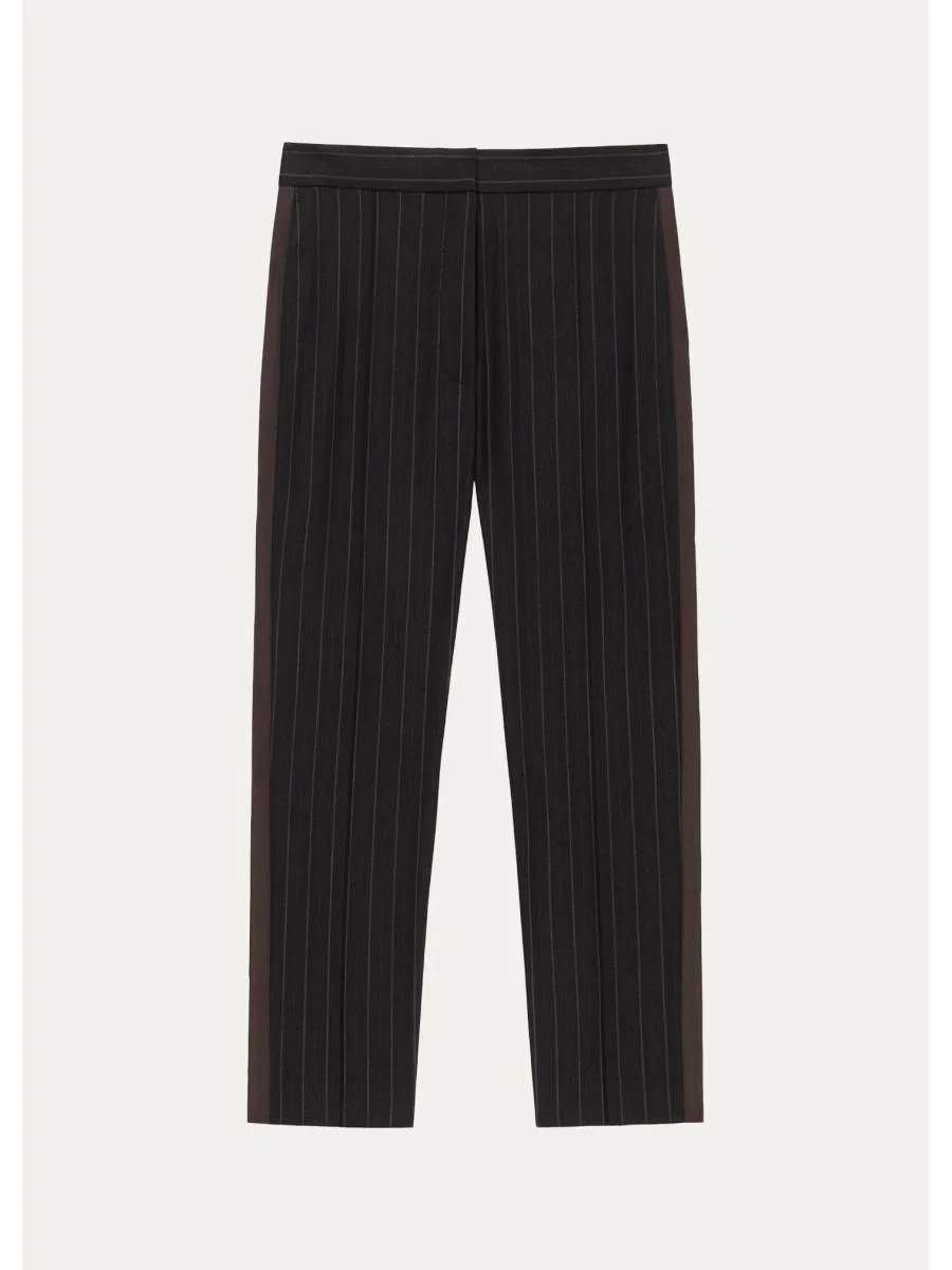 The Windsor Pinstripe Cropped Trousers - 1