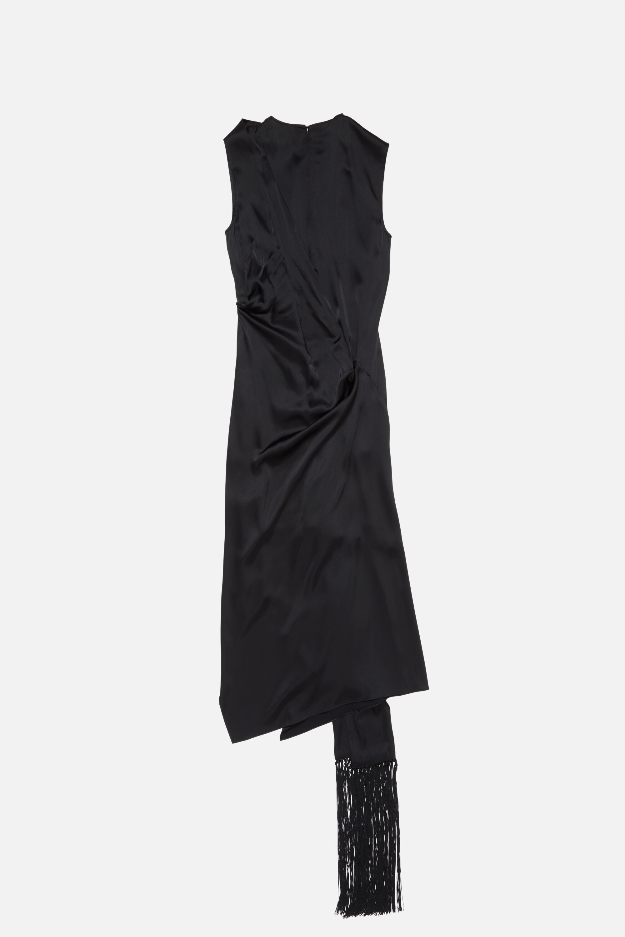 Satin Dress - Black - 7