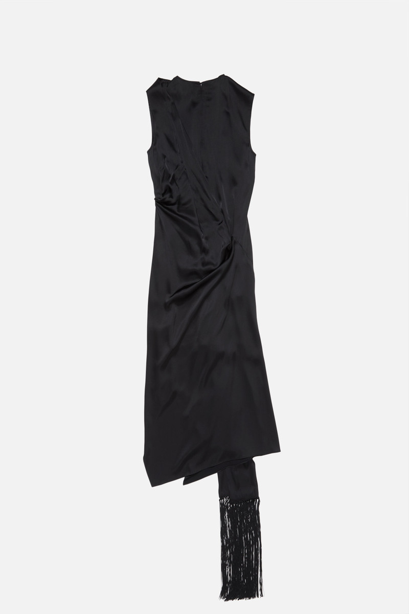 Satin Dress - Black 6