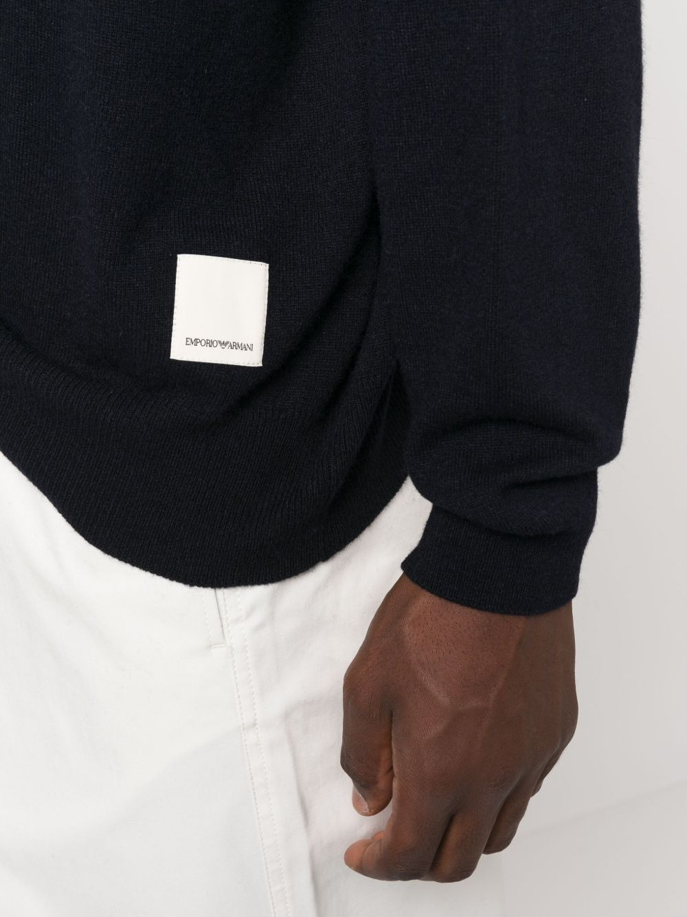 logo-patch fine-knit jumper - 5