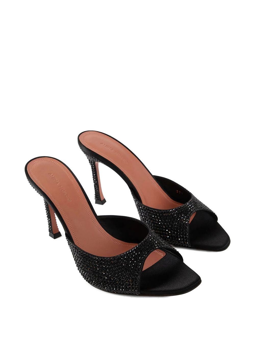 crystal-embellished heeled mules - 3