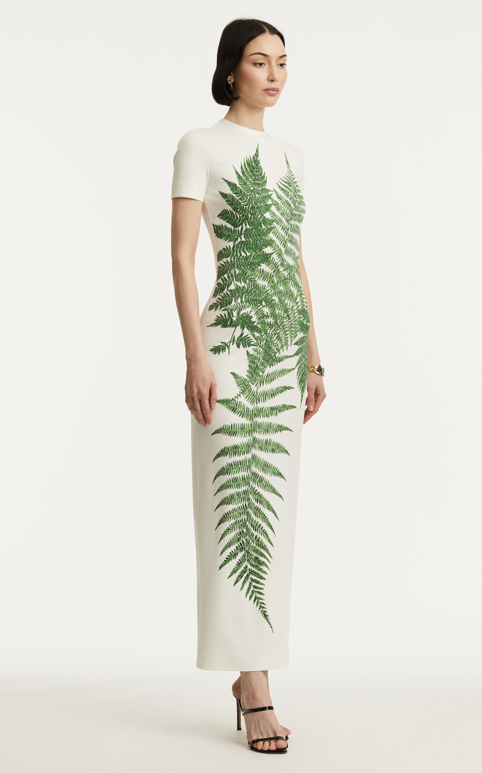 Printed Jersey Maxi Dress green - 3