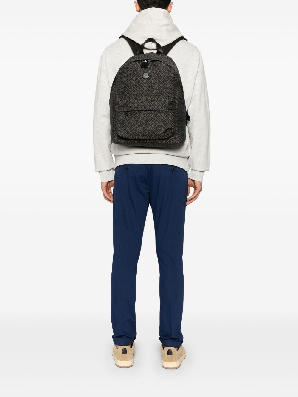 monogram-print backpack - 2