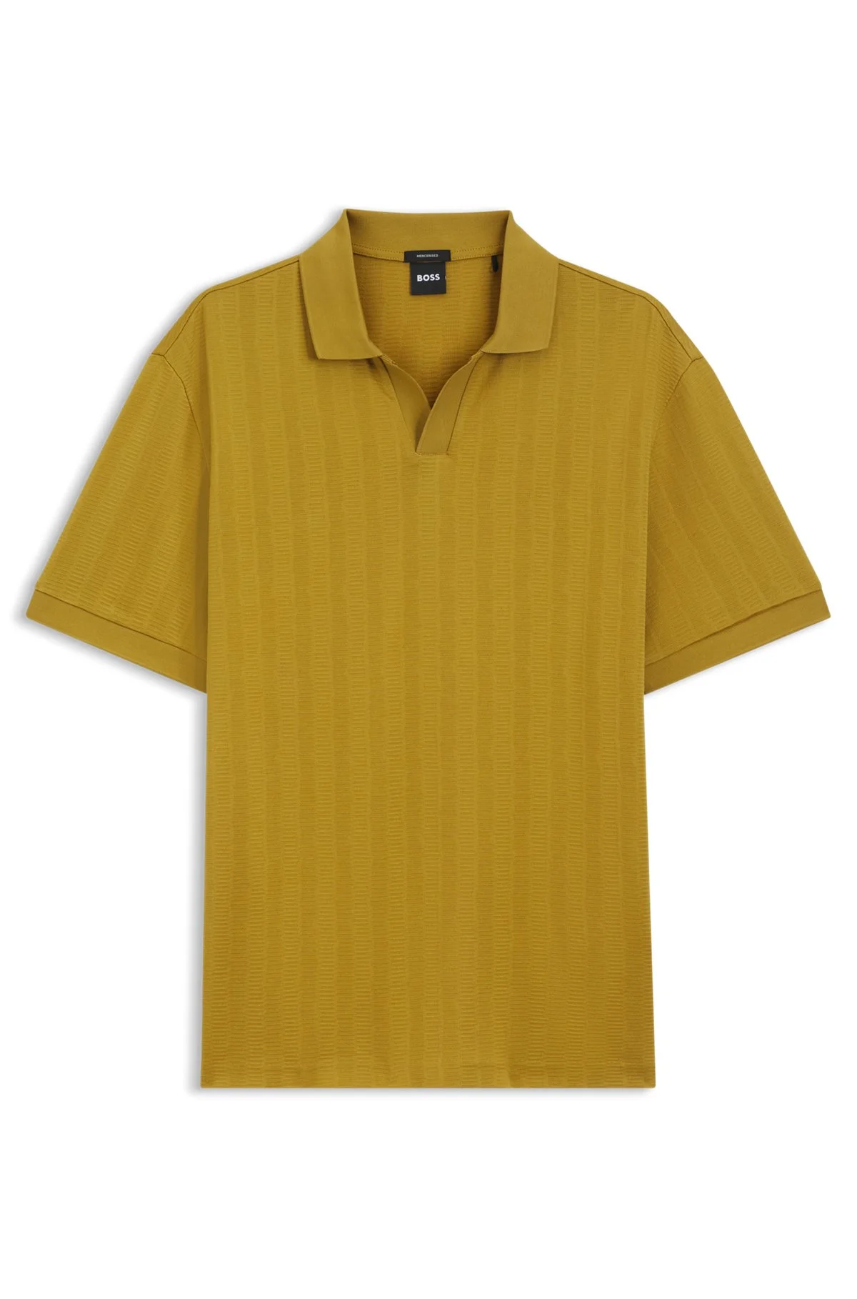 COTTON-JACQUARD POLO SHIRT WITH JOHNNY COLLAR - 1