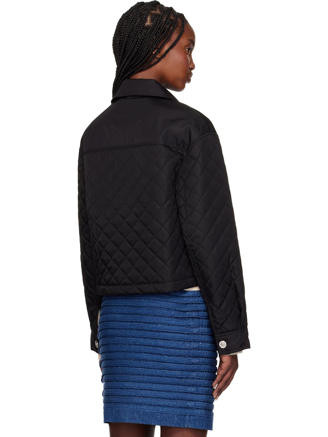 Black Quilted Jacket - 3