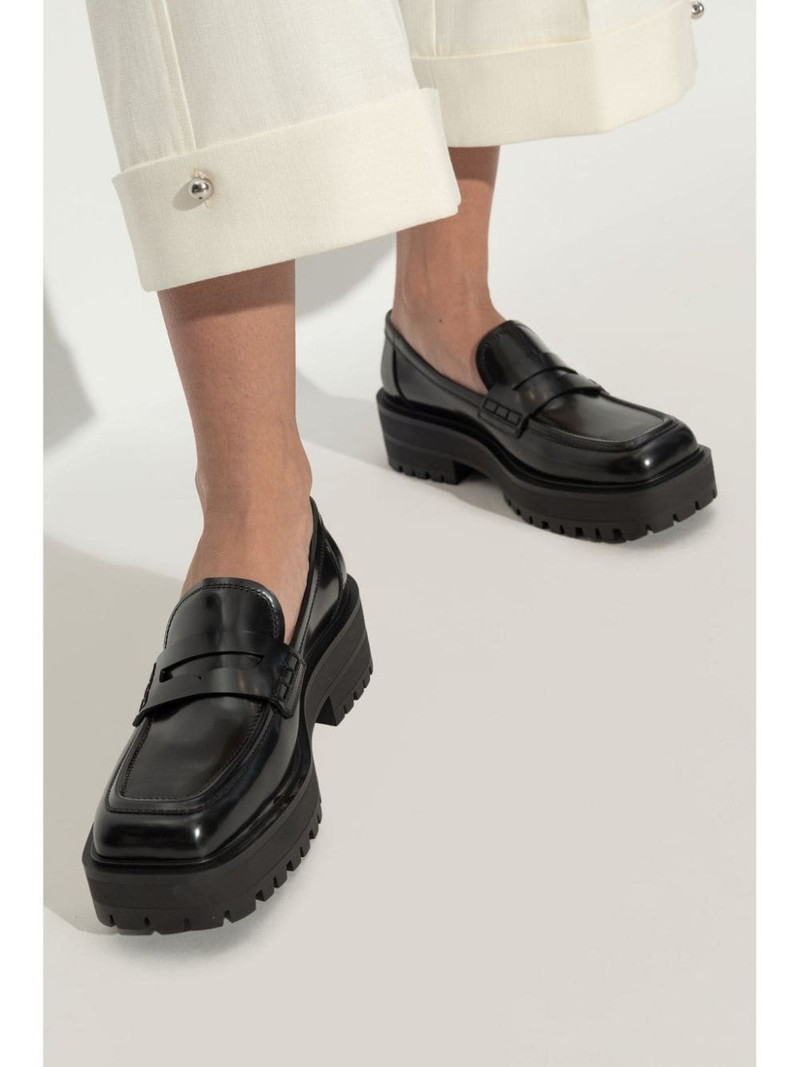 Gianvito Rossi leather loafers outlook