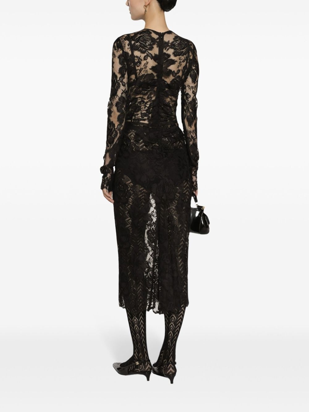 lace midi dress - 4