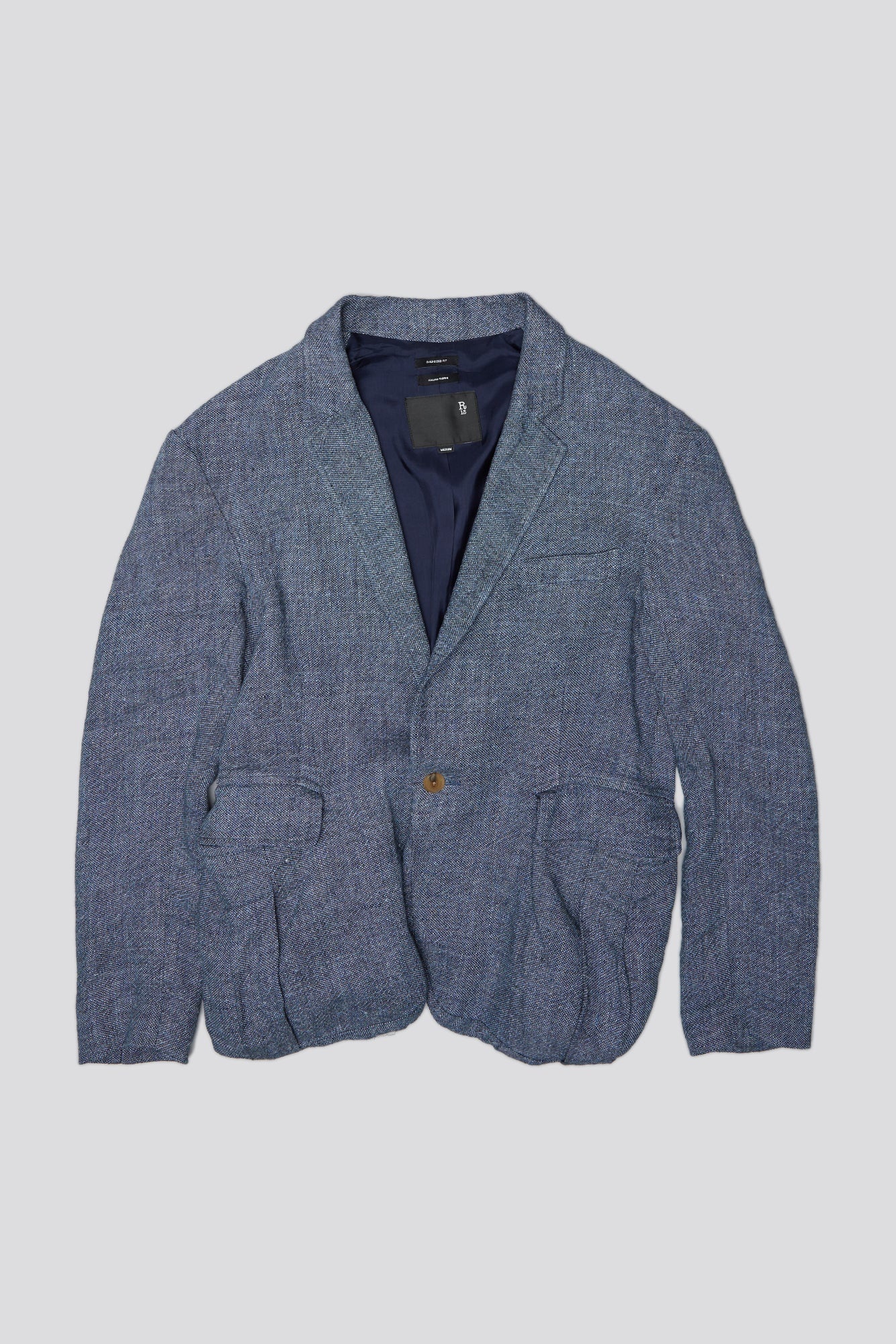 OVERSIZED BELLOW POCKET BLAZER - LIGHT INDIGO - 1