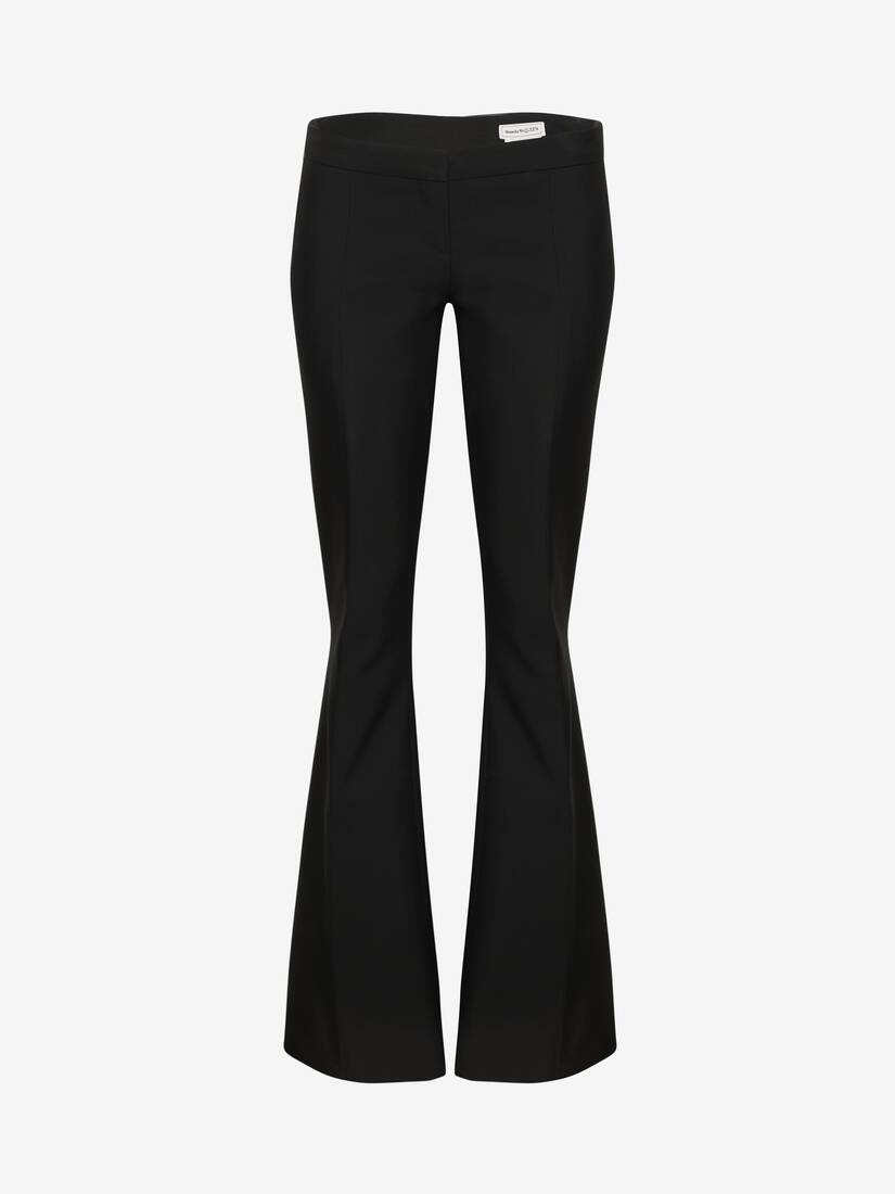 Women's Narrow Bootcut Trousers in Black