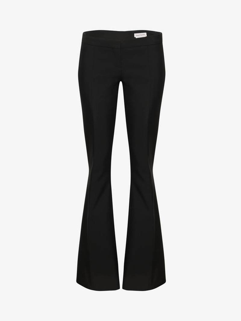 Women's Low-waisted Tailored Trousers in Black 1