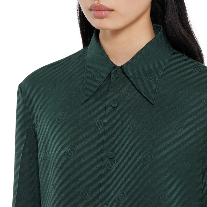 Interlocking GG silk jacquard shirt 5