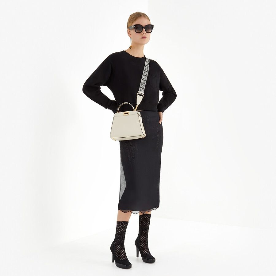 White ribbon shoulder strap - 2