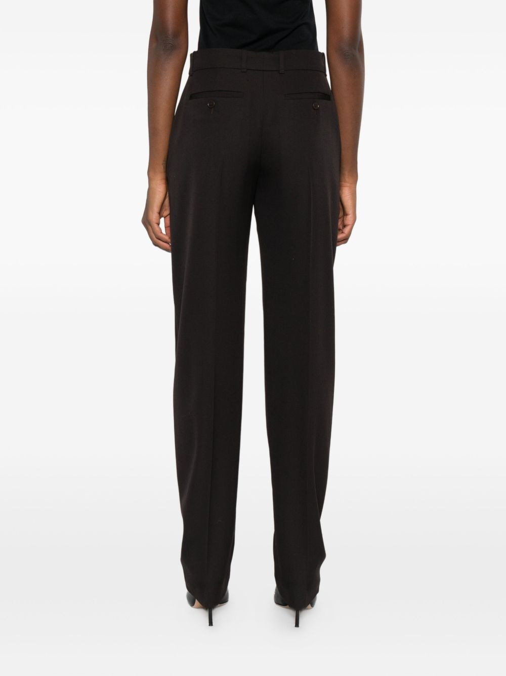 pressed-crease tailored trousers - 4
