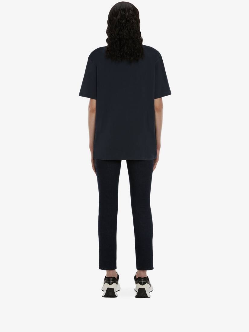 Mcqueen Graffiti T-shirt in Navy - 4