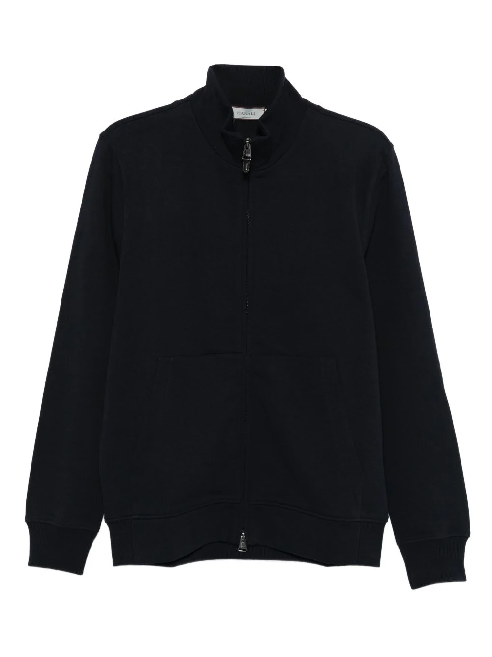 zip-up cotton sweatshirt - 1