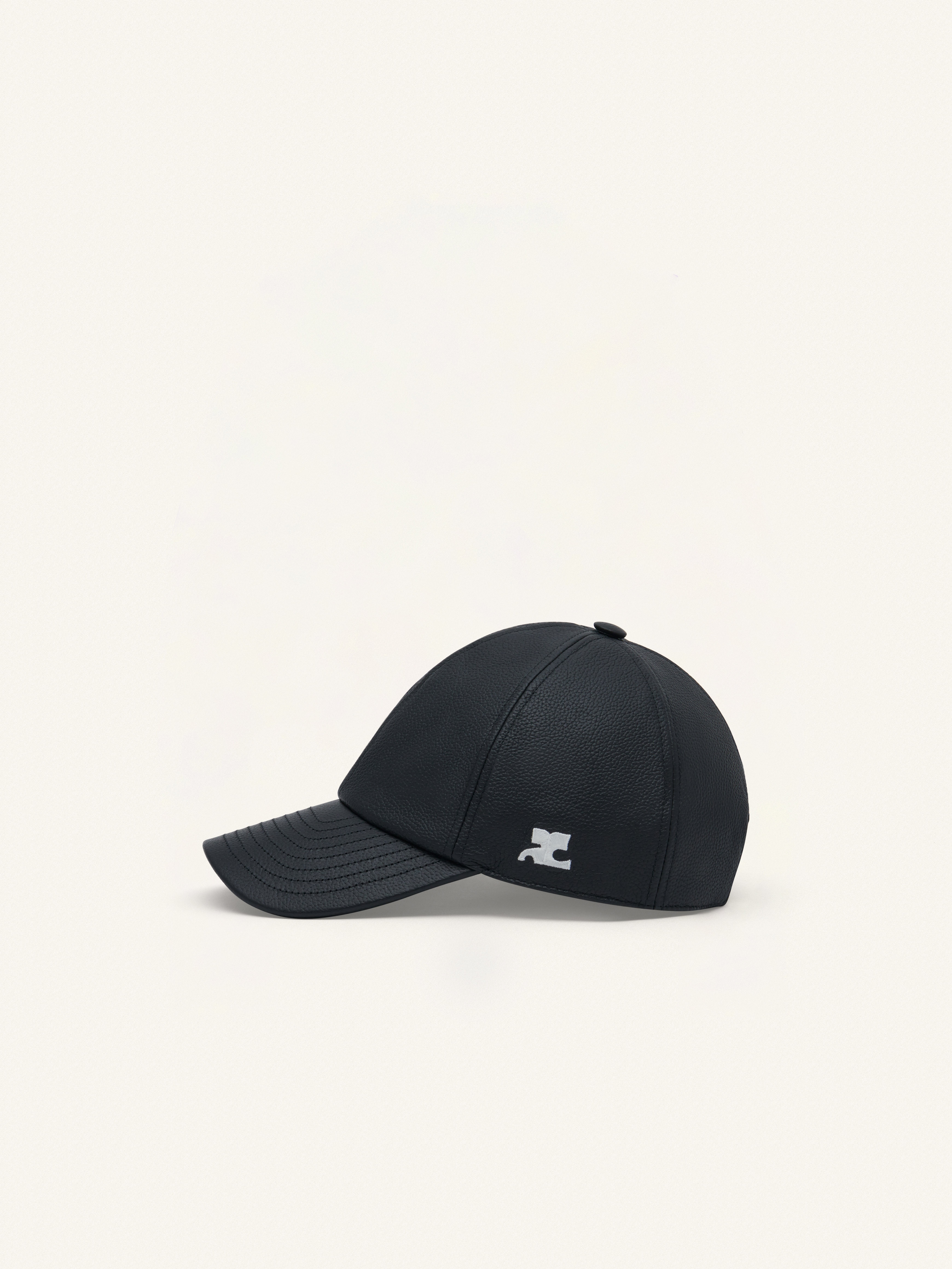 GOGO GRAINED LEATHER CAP - 1