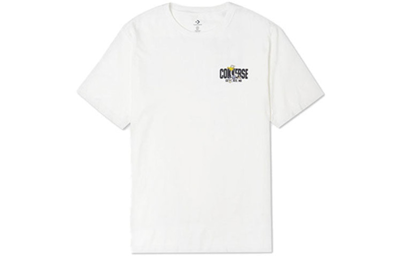 Converse Alphabet Cartoon Printing Sports Short Sleeve White 10021124-A02 - 1