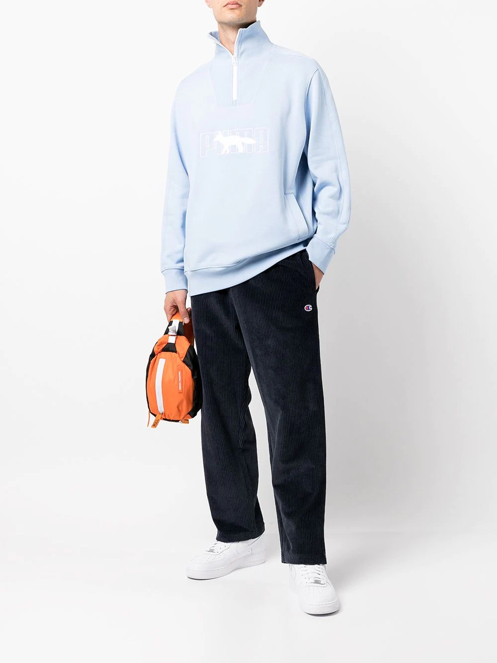 x Maison Kitsuné high-neck half-zip sweatshirt - 2