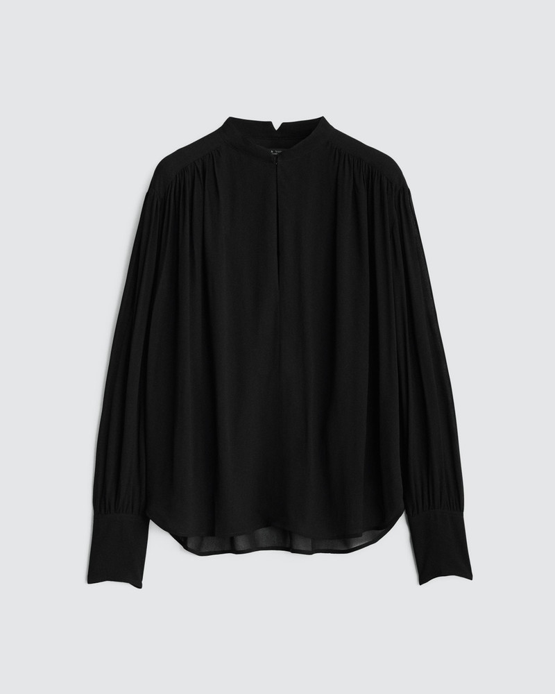 Hannah Georgette Top Relaxed Fit Long Sleeve - 1