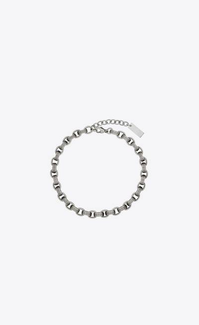 SAINT LAURENT striated cable chain bracelet in metal outlook