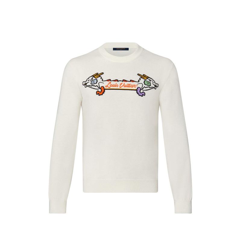 Intarsia Jacquard 그래픽 캐시미어 Crewneck - 1