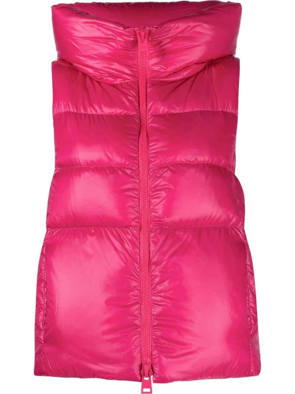 hooded zipped-up padded gilet - 1