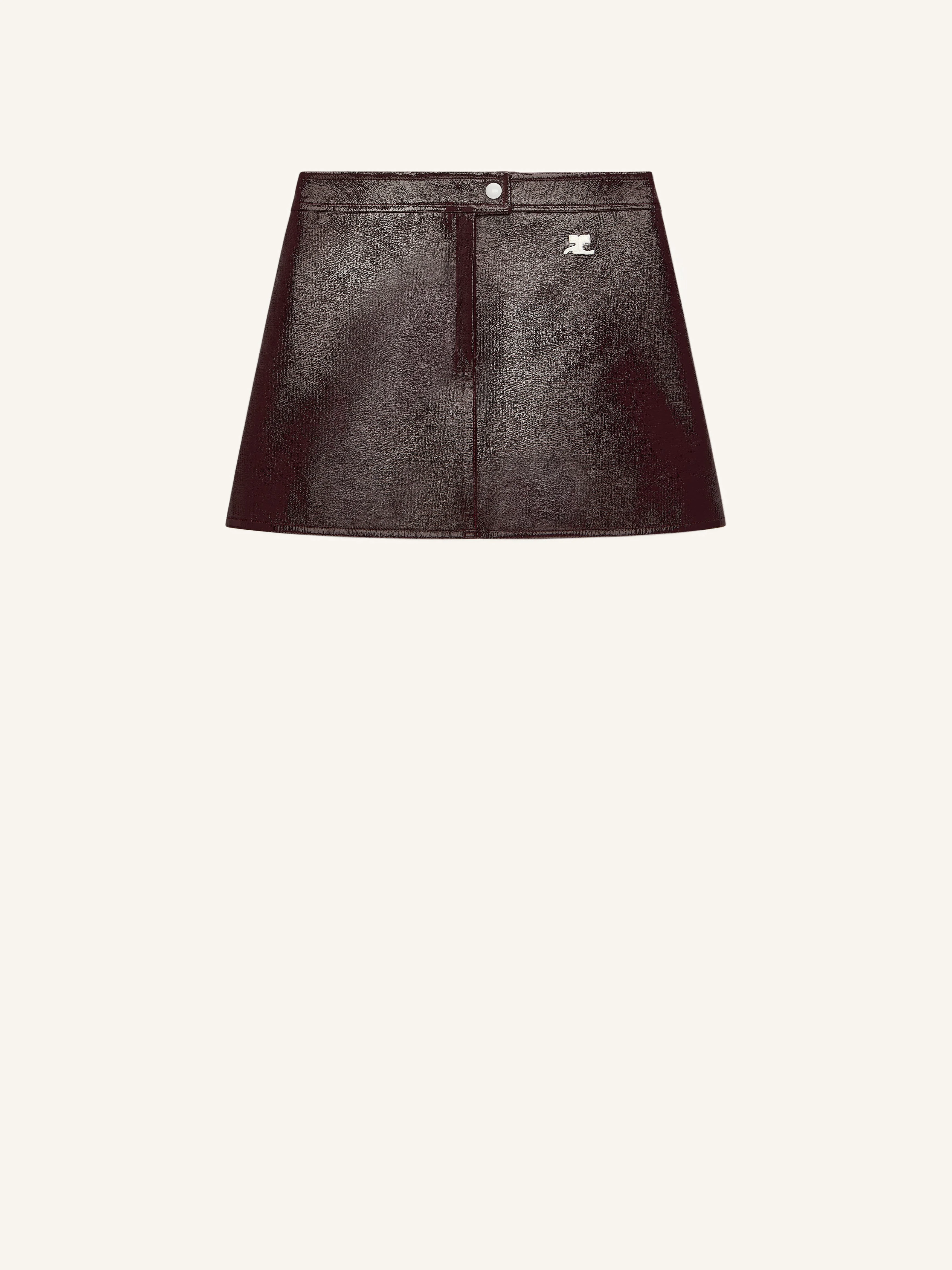 REEDITION VINYL MINI SKIRT - 1