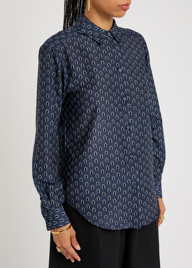 MATTEAU Matteau Classic Printed Cotton-blend Shirt outlook